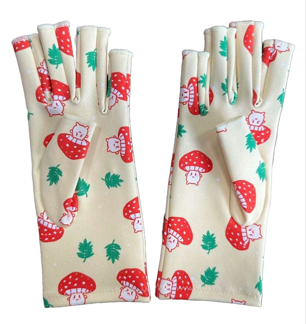 gardening gloves cute Mushroom Compression Gloves L/XL