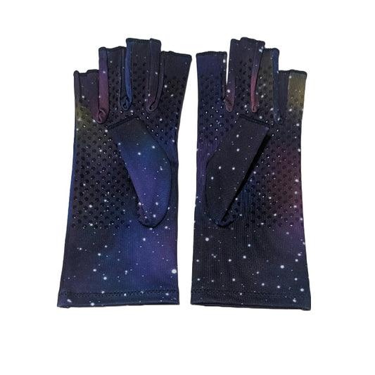 Galaxy Compression Gloves with grips (Pre-Order | August 2024 Arrival)