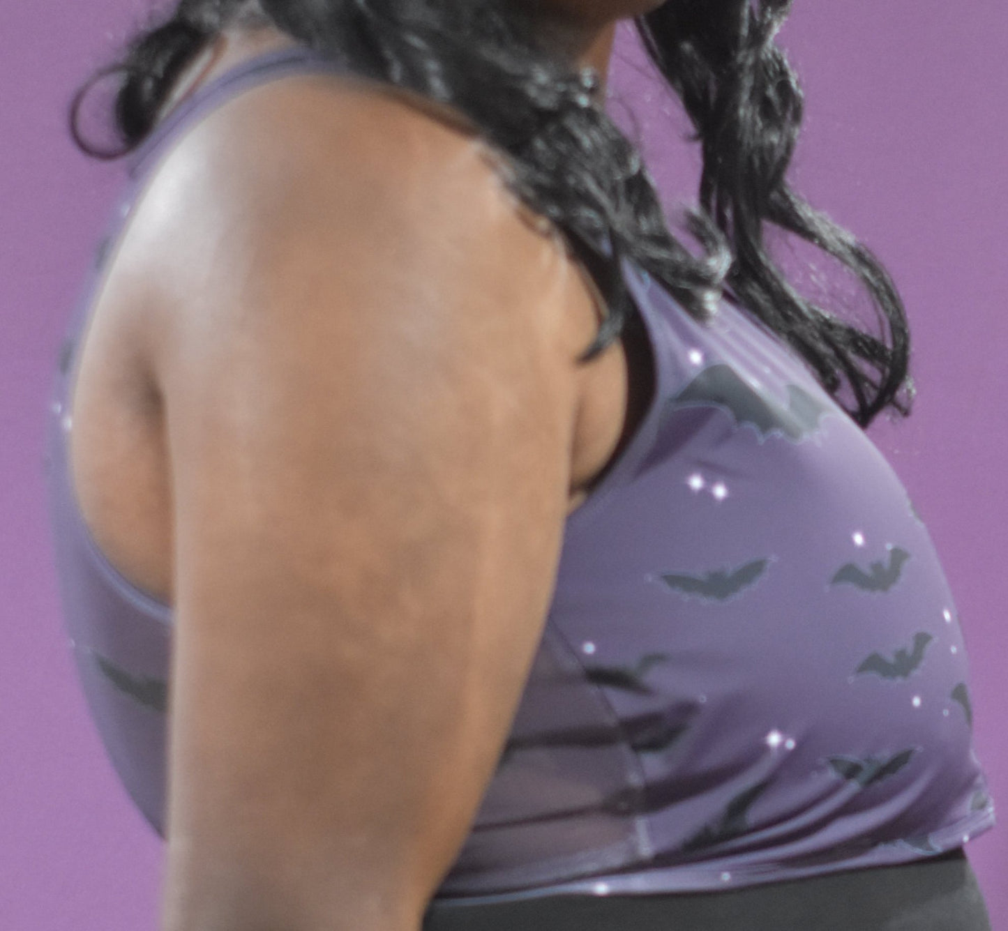 Bat Zippered Crop Top Binder