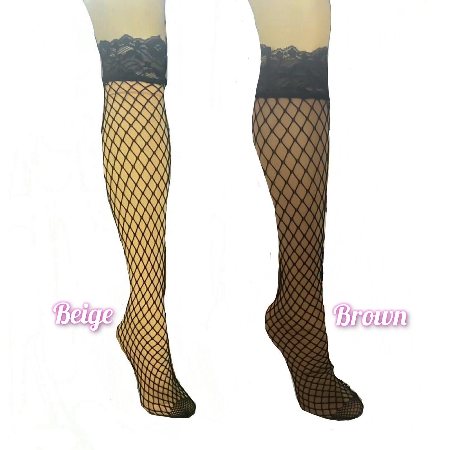 Fishnet Thigh High Compression Socks (Pre-Order | June 2024 Arrival)