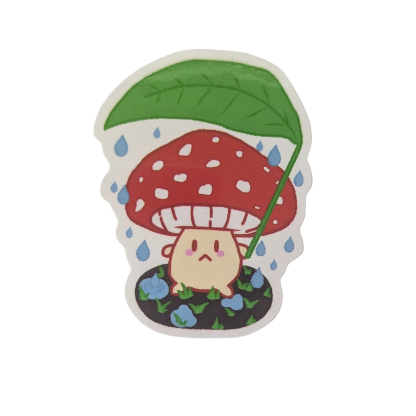 2.5" Mushroom Leaf Rain Sticker