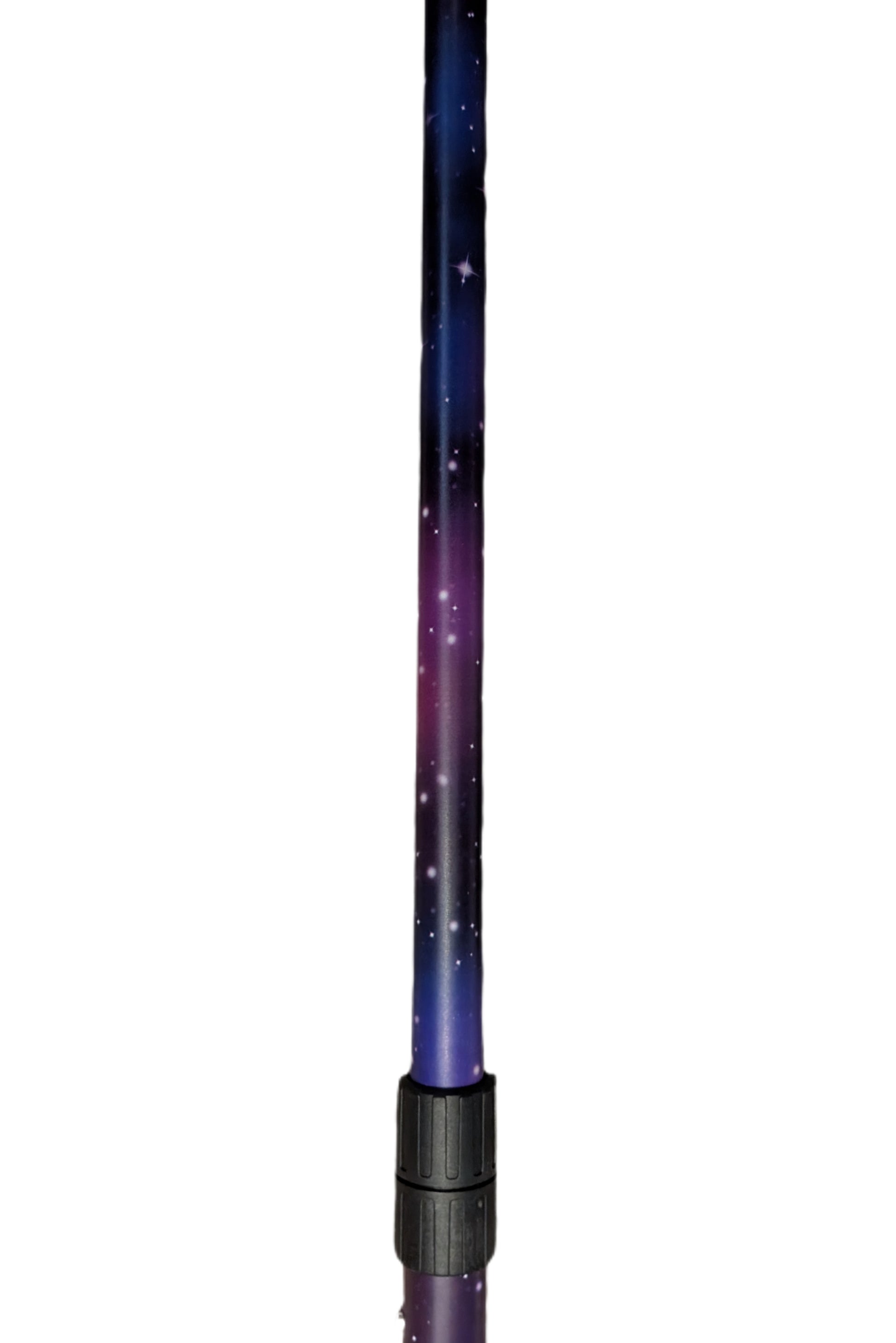 Purple and blue light rod with starry pattern on a white background