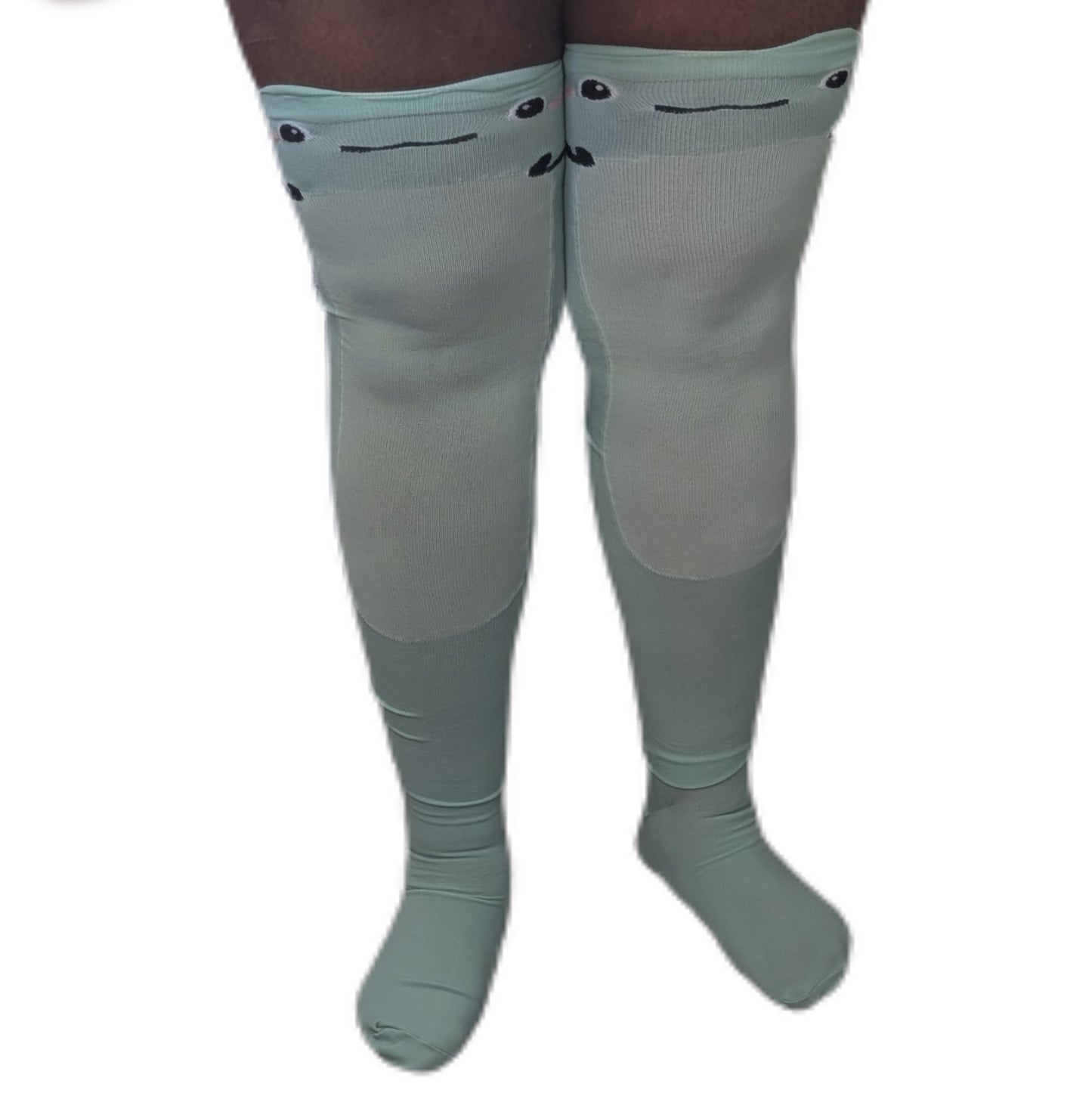 Frog Thigh High Compression Socks