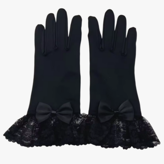 FullFinger Lace Bow Compression Gloves