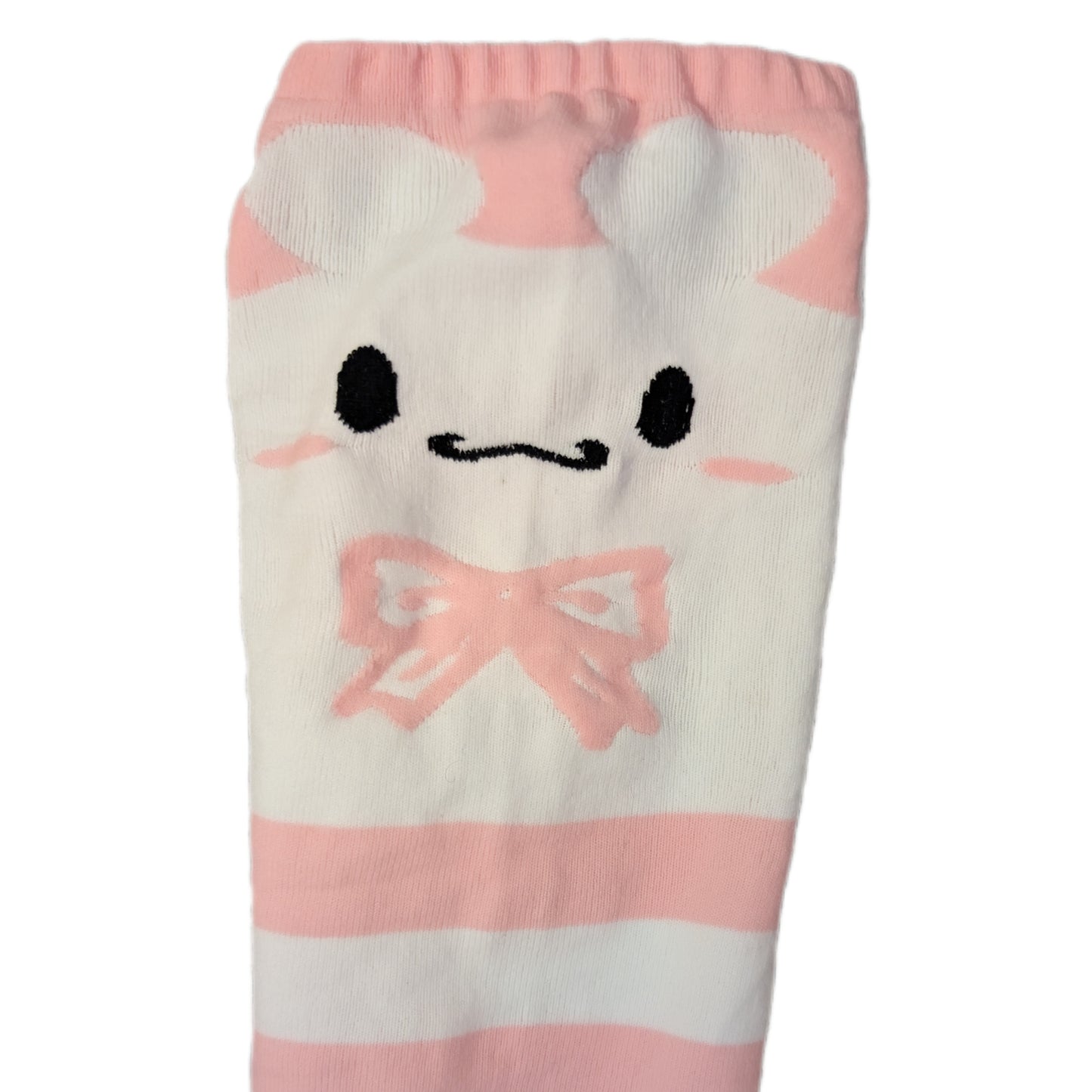 Bunny Striped Thigh High Compression Socks