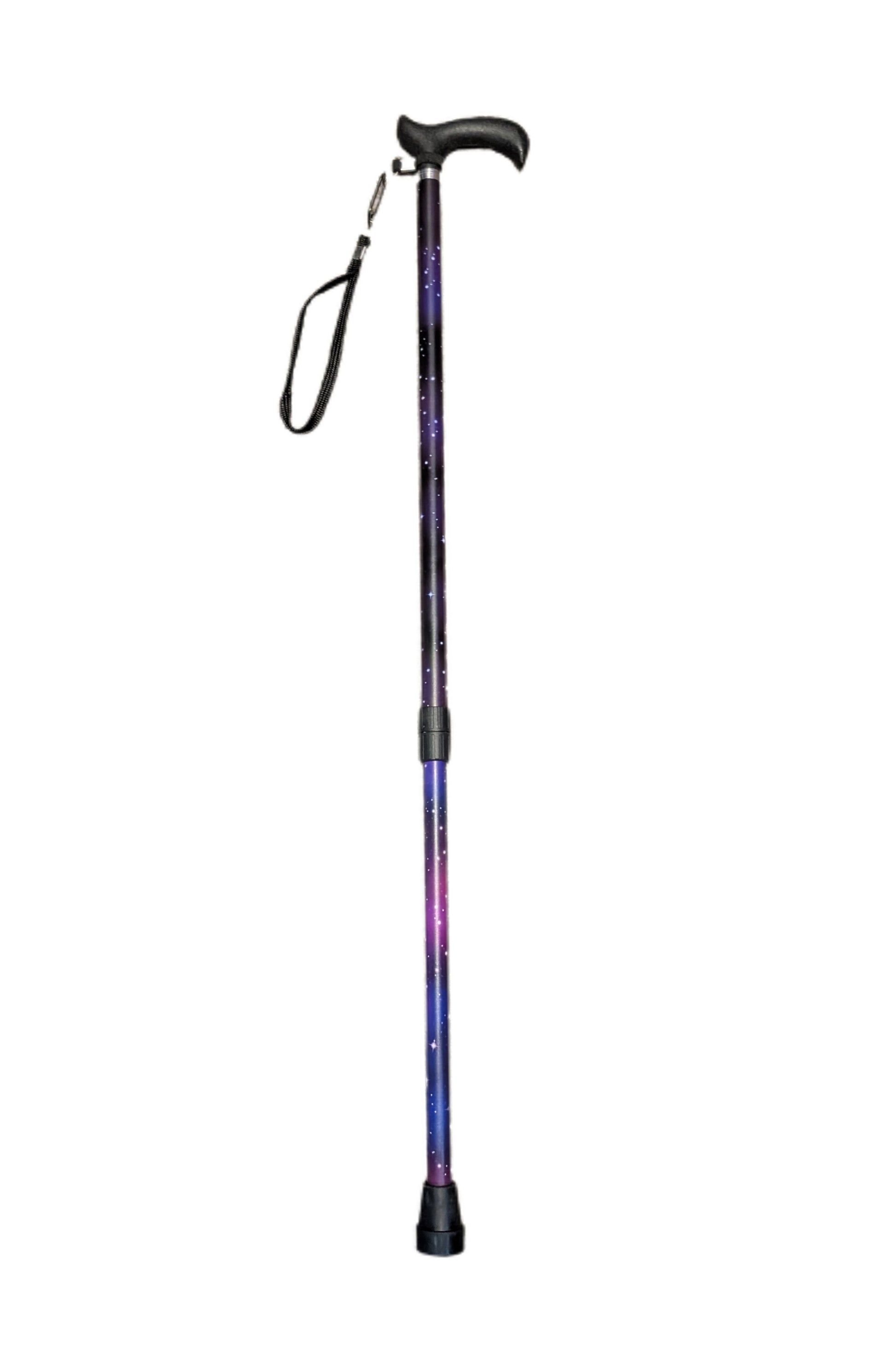 Colorful walking cane on a white background