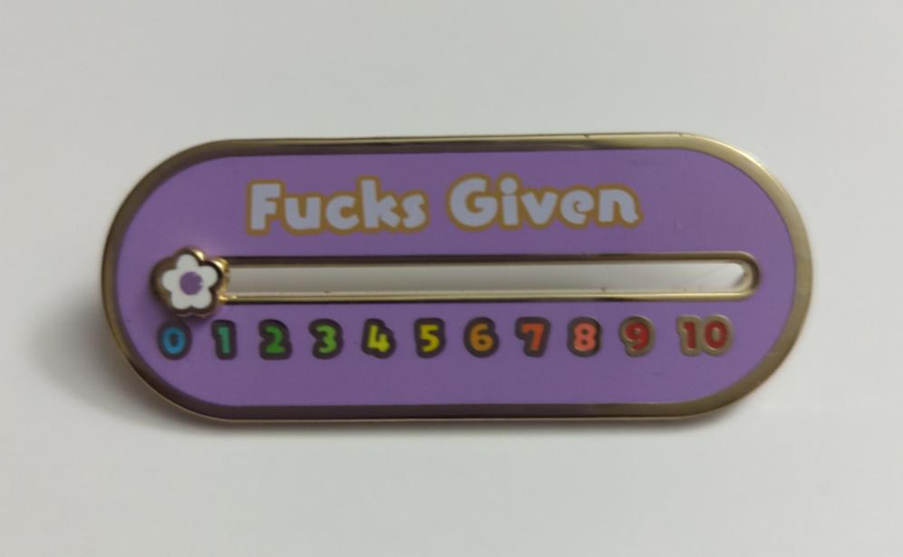 Sliding Fucks Given Pin