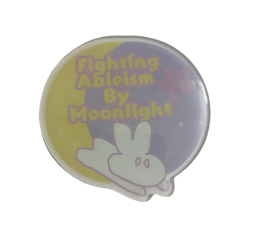 Moon Bunny Acrylic Magnet