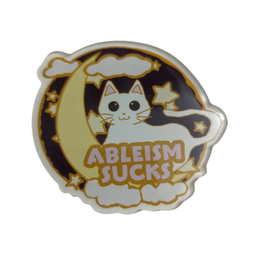 Moon Cat Acrylic Magnet