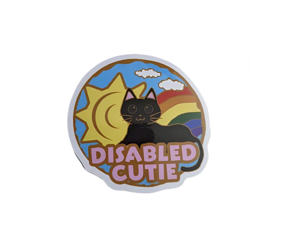 2" Sun Cat Sticker