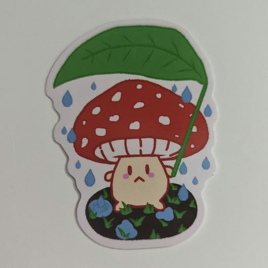 2.5" Mushroom Leaf Rain Sticker