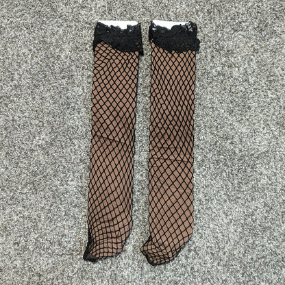 Fishnet Thigh High Compression Socks