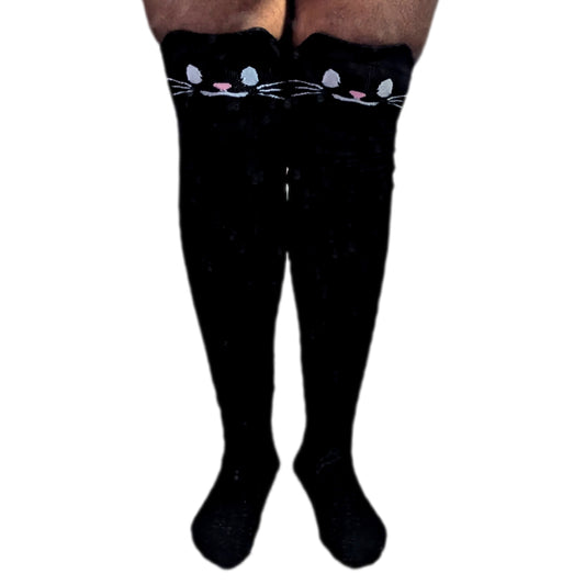 Black Cat Thigh High Compression Socks (Pre-Order | November 2024 Arrival)