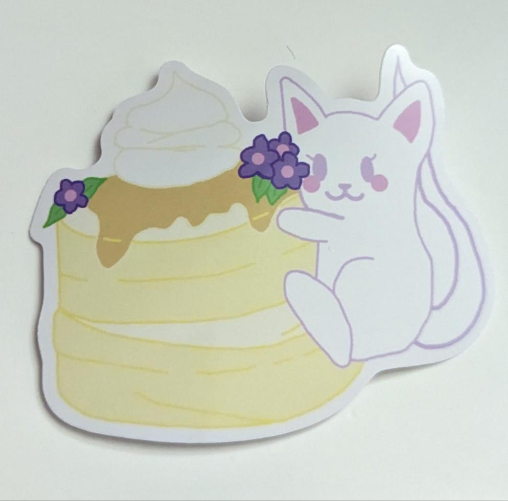 3" Cat Pancake Sticker