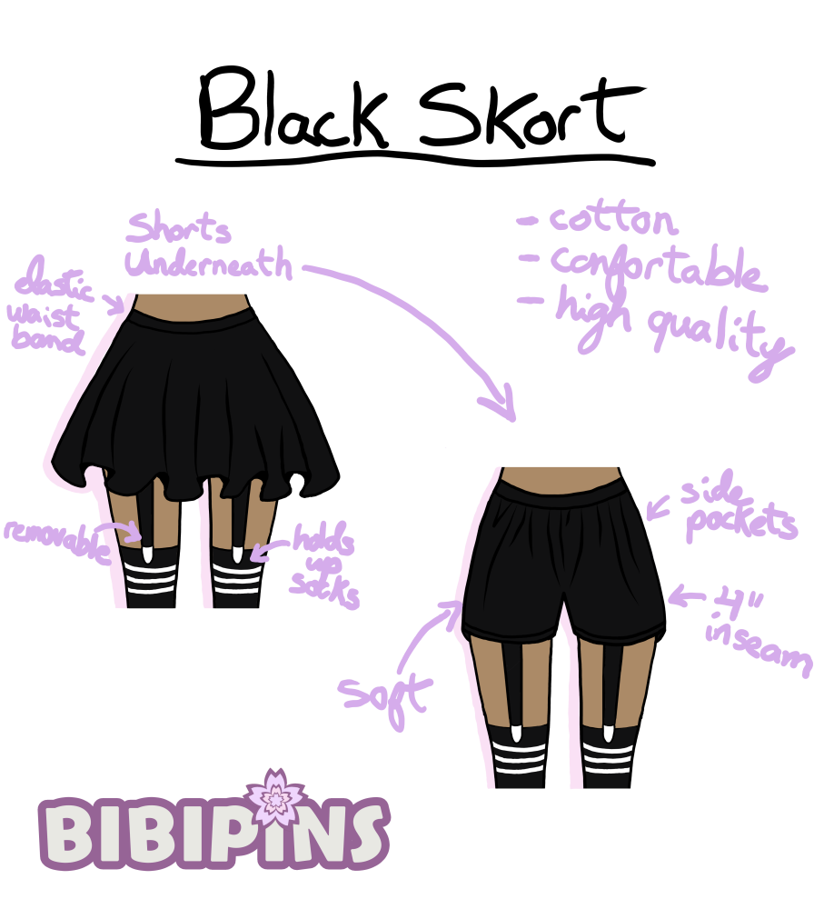 Black Skorts Pre-Order (November 2024 Arrival)