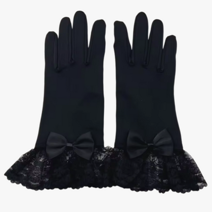 FullFinger Lace Bow Compression Gloves