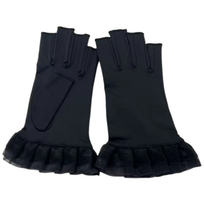 Fingerless Frills Compression Gloves