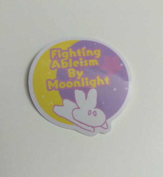 2" Moon Bunny Sticker