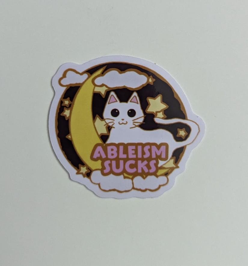 2" Moon Cat Sticker
