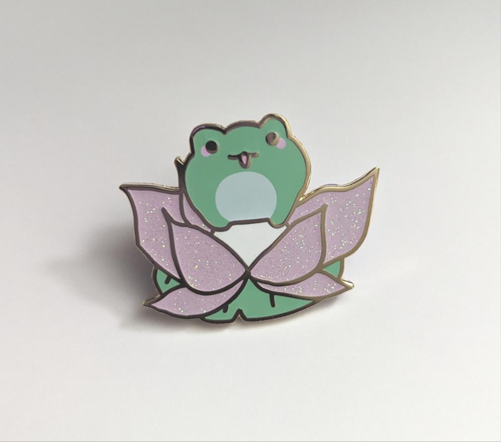 Froggy Glitter Pin