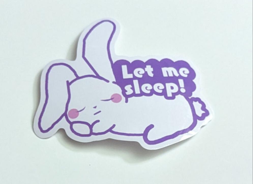 3" Bunny Sleep Sticker